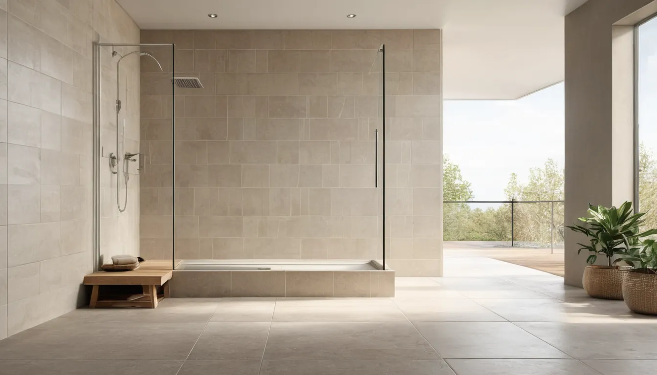 Updated walk-in shower in a Johns Creek home