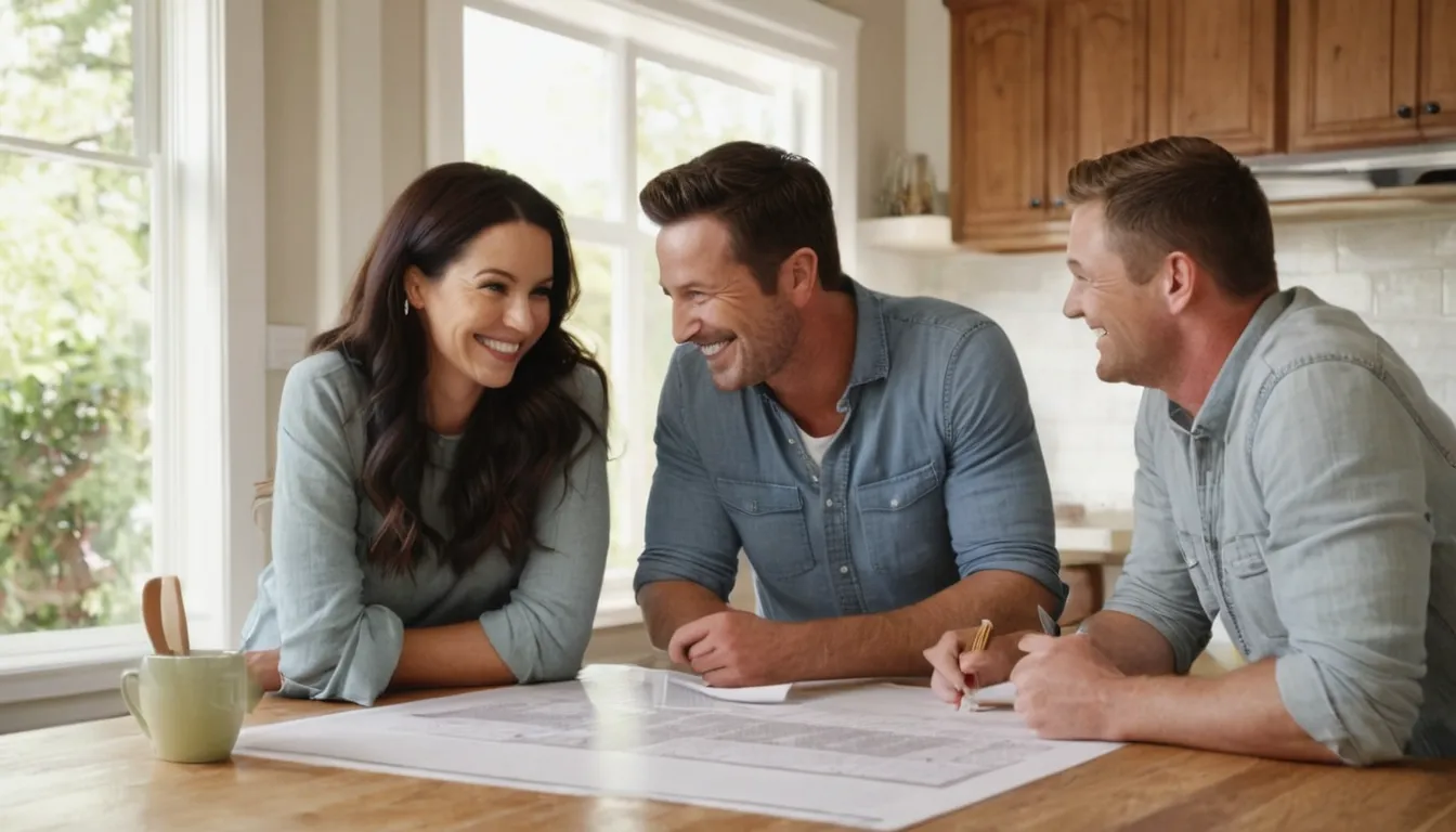 Homeowners reviewing bathroom remodel plans with a local provider in Johns Creek